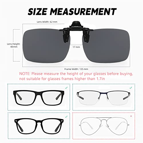 Clip on Sunglasses Polarized - Clip on Over Prescription Glasses for Men Women2