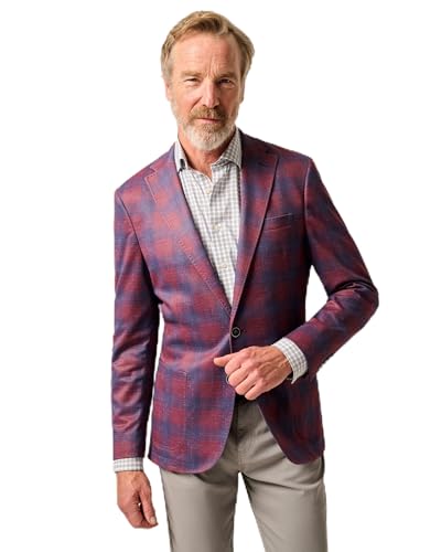johnnie-O Medici Top Shelf Stretch Knit Sport Coat Malibu Red / 46 / R