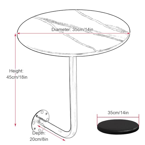 Mesa de cafetería y restaurante de pared con patas de acero 4