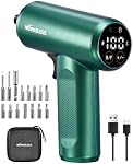 4V Cordless Screwdriver, Power Electric Screwdriver with LCD Screen Display, Rechargeable Tool Set with 15Pcs Driver Bits