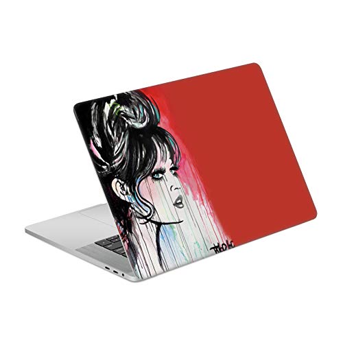 Autocollant MacBook Pro 15.4 LouiJoverArt masque les rayures peau vinyle rouge
