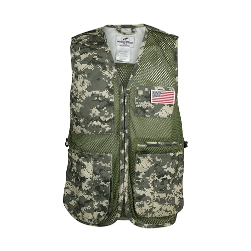 Mooselander Shooting Vest, Range and Skeet Shooting Vest with Right Hand Shoulder Pad (Universal Digital/Canteen, Xtra Small/Small)