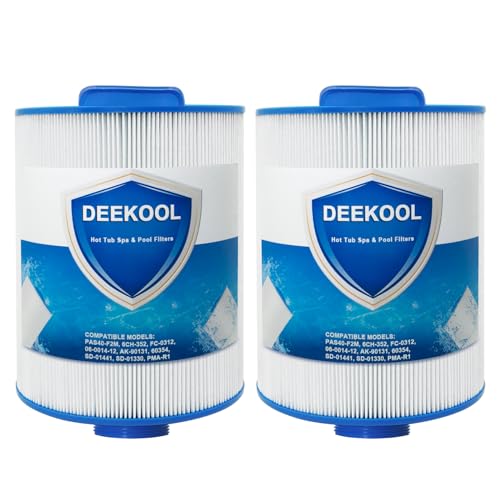 PAS40-F2M Replacement Hot Tub Spa Filter Compatible with Unicel 6CH-352, Filbur FC-0312, Artesian Spas 06-0014-12, Baleen AK-90131, Darlly 60354, SD-01441, Master Spas PMA-R1 Filters, 40 sqft, 2 Pack