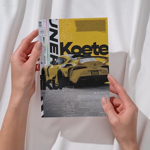 Image of Posters Inc Sports Cars Posters for Wall A4 Size Aesthetic Setup 300 GSM Matte Paper Pack of 6 Automotice Motorsport Decor for Gaming Room, Bedroom, Home, Office & Living Room Glue Dots Included