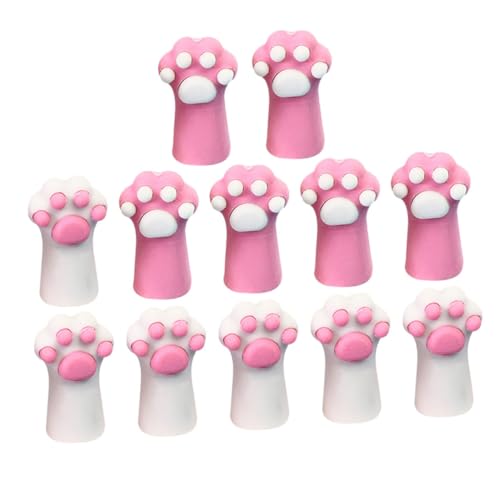 TEMPNAP 12個猫の肉球消しゴム 可愛いデザイン 学校用 オフィス用 文房具 学生向け 簡単消去 素材