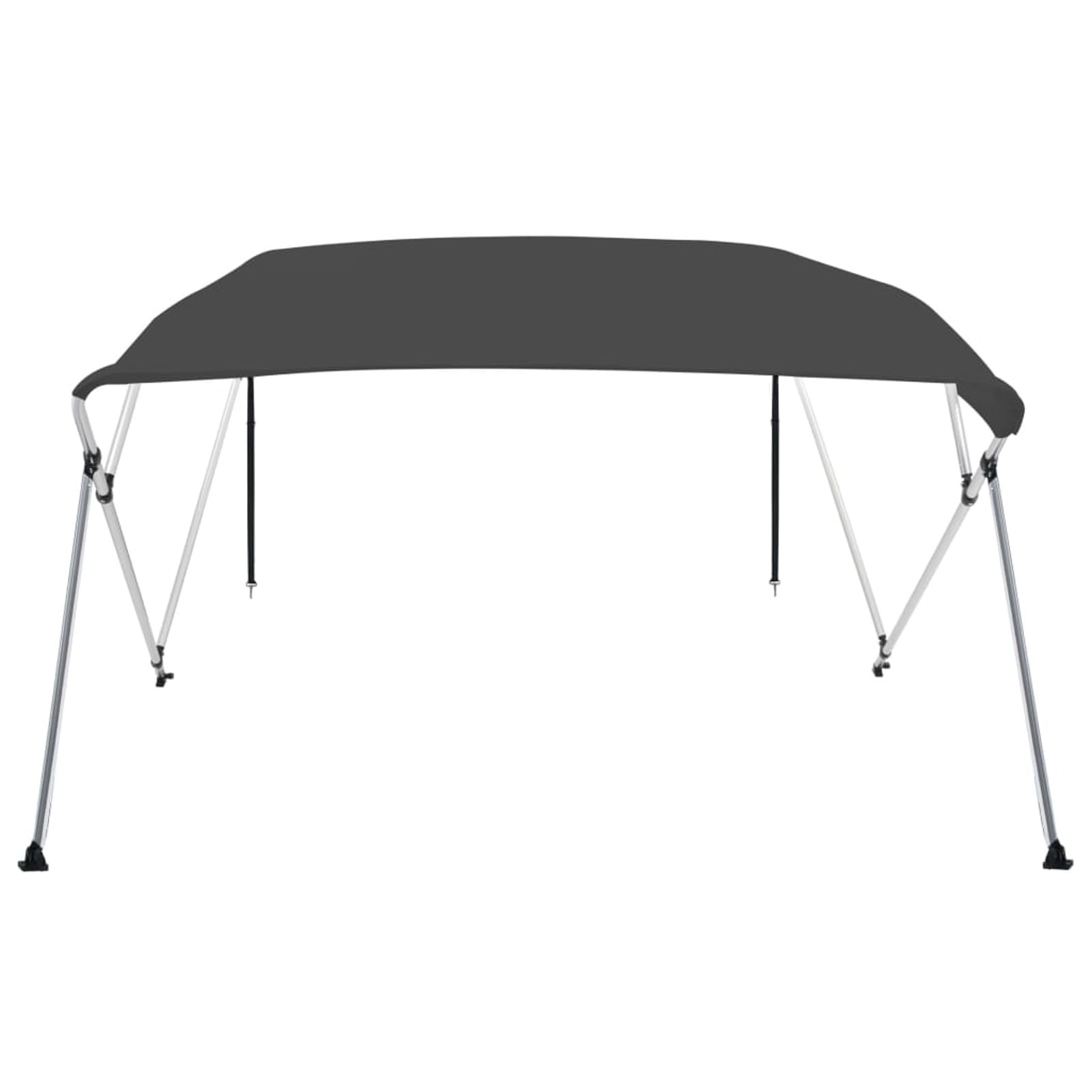 Bimini di Prua con Tendalino a 4 Archi Antracite 243x196x137 cm,Coperture per Lo stoccaggio di natanti-93138
