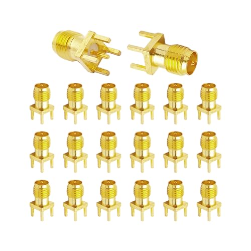 20 Piezas Conector SMA Hembra para PCB 50 Ohm miniatura 1