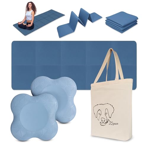 Zigüa Esterilla Yoga 6mm Grosor antideslizante (183x61x0,6)-Esterilla fitness Plegable, Esterilla Pilates, Colchoneta Gimnasia, Kit Yoga, Yoga Mat, Esterilla Yoga Viaje, Esterilla deporte,