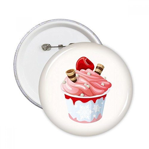 Badge Rose saveur de cerise douce crème glacée XXL DIYthinker bouton pour vêtements lot de 5