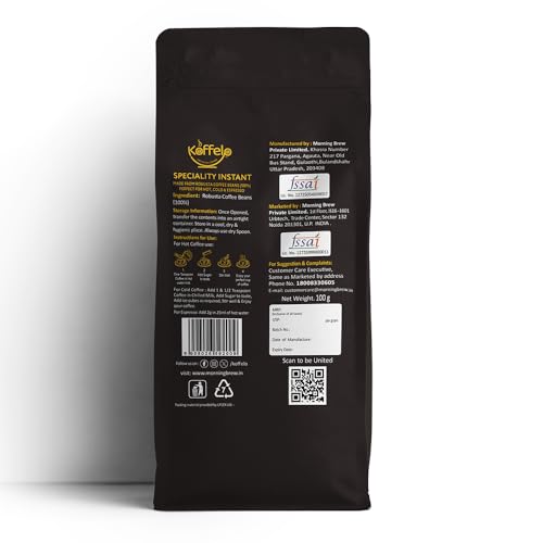 Image of Koffelo Premium Instant Coffee Powder 100 Gram | Speciality Instant Coffee Powder for Hot, Cold Coffee & Espresso |100% Indian Robusta Coffee Beans - Strong, Bold Flavor | High Caffeine Coffee in Fresh