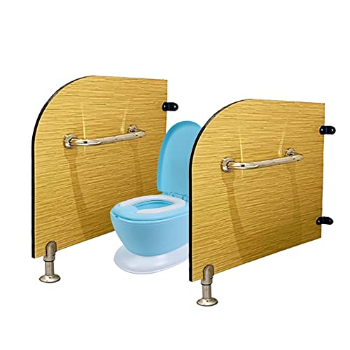 2PCS Kindergarten Toilet Baffle Privacy Partition, Children's Cartoon Privacy Screen Toilet Partition Waterproof Board Wood Divider Screen Public Health Partition (Color : 2PCS-Natural, Size : 60x70