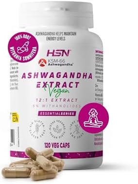 HSN Extracto Ashwagandha KSM-66 (12:1) 600mg/día (30mg Withanólid...