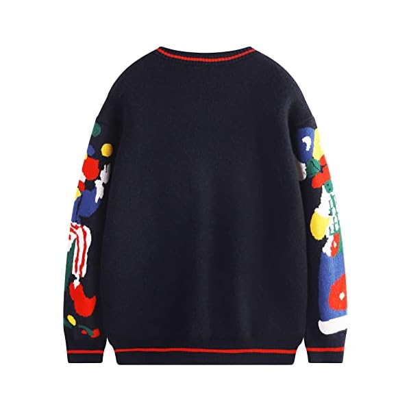 Maener Anime Frau Strickpullover Herren Oversized Sweatshirts Rundhalsausschnitt Langarm Gedruckt Pullover Unisex – Bild 5