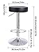 KKTONER Round Bar Stool PU Leather with Footrest Height Adjustable Swivel Pub Chair Home Kitchen Bar stools Backless Stool (Black)