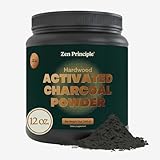 Zen Principle Activated Charcoal Powder only from USA Hardwood Trees. All Natural. Whitens Teeth, Rejuvenates Skin and Hair, Supports Better Digestion. Free Scoop Included. 12 oz.