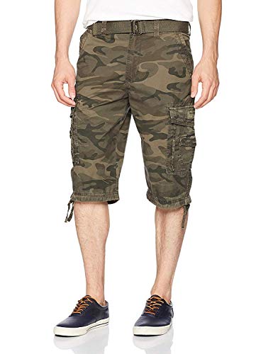 Unionbay Men's Cordova Belted Messenger Cargo Short - Reg and Big and Tall Sizes, surplus camo, 30