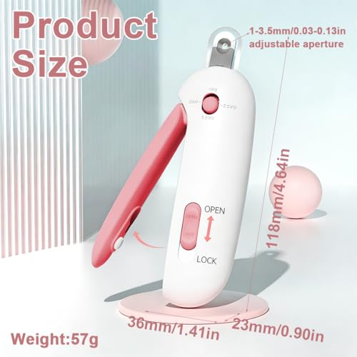 Cortauñas Gato, Profesionales Tijeras Uñas Gatos de Acero Inoxidable, con Cerradura de Seguridad y Lima, para Gatos, Gatitos, Kittys, Cachorros, y Más Mascotas, Rosa - imagen 2