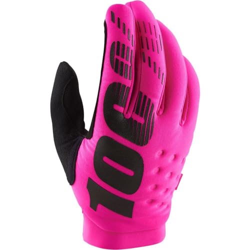 Gants mixtes 100% Brisker Neon Pink isolants et respirants en taille M