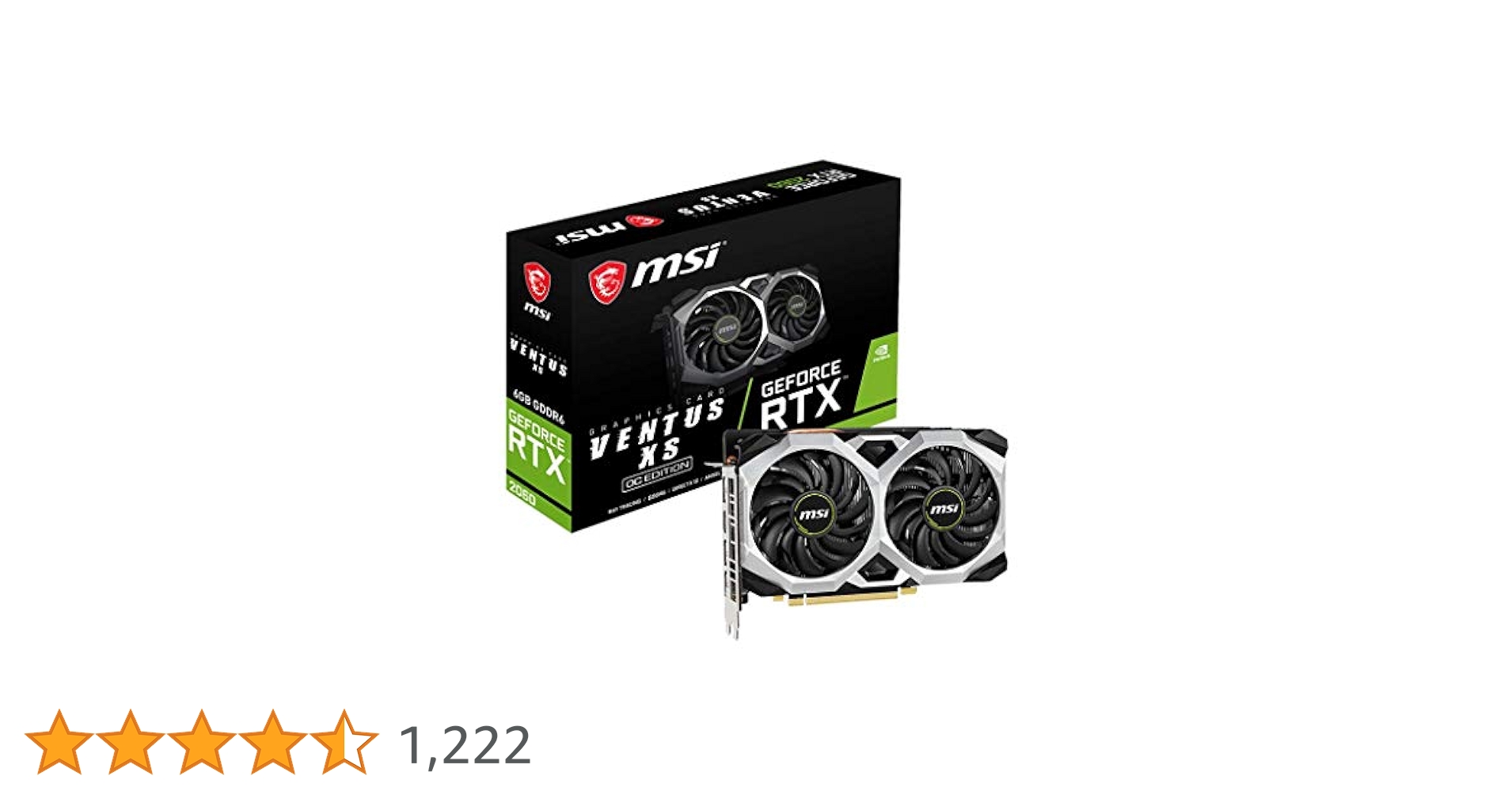 グラフィックボード・グラボ・ビデオカード MSI GeForce RTX 2060 VENTUS XS 6G OC Amazon.com: MSI Gaming GeForce RTX 2060 6GB GDRR6 192-bit