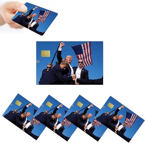 5PCS Donald Trump Rally Attack 2025 Credit Card Skin,Trump Debit Card Skin Cover