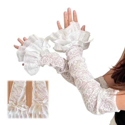 アームカバー レース レディース 薄手 花柄 日焼け止め アームウォーマー つけ袖 レースフリル アームスリーブ ロリータ y2k お姫様 地雷系 ガーリー系 かわいい おしゃれ