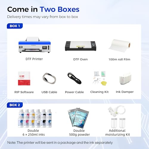 PUNEHOD DTF Printer A4 L800 with Roll Feeder, DTF Transfer Printing Machine for DIY Print Dark and Light T-Shirts (A4 Printer+Oven+Double Consumable) - Image 3