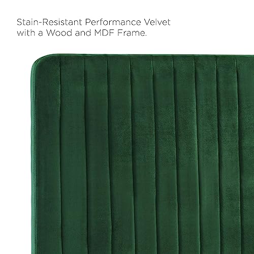 Modway Milenna Channel Tufted Performance Velvet Headboard, Twin, Emerald #TOP6