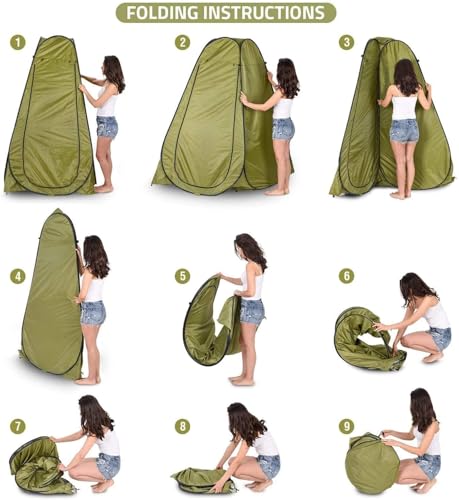 Image of Privacy and Toilet Tent | Quick 5-10 Min Easy Setup Family Tent for Camping, Picnic, Hiking & Trekking | Waterproof & Windproof Outdoor Travel with Mesh Ventilation | Multicolor (1 Person Tent)