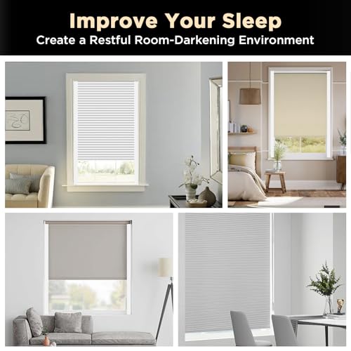 100% Light Blocking Strips Blackout L-Shaped PVC Dual-Side Tracks – for Cellular Blind, Window Roller Shades,Blinds & Window Shades – Easy to Install for Bedroom & Nursery (White, 58.5",2Pcs) by DRSART - Image 7