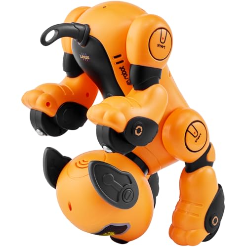 VEVOR Roboter Hund Kinder Ferngesteuerter Spielzeug, 2,4 GHz, programmierbares intelligentes interaktives RC Hund für Kinder mit Folgefunktion, Berührungs- und Sprachsteuerung, für Kinder ab 3 Jahren