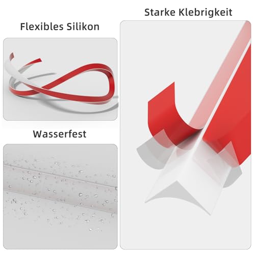 15mm*20mm Zierleisten Selbstklebend, 3 Meter Flexible Silikon Eckleiste Abschlussleiste für Wand,Fliesen,Schrankkanten,Weiße Dreieckleiste Abschlussleiste Küchenarbeitsplatte