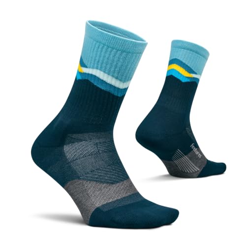 Image of Feetures Elite Light Cushion Mini Crew Sock - Sport Sock with Targeted Compression