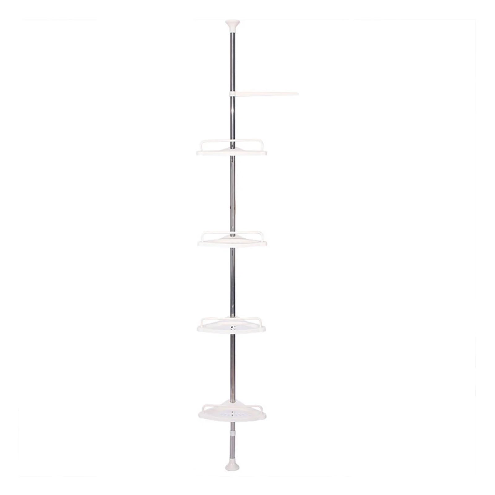 LKFHRGY Telescopic Corner Shelf No Drilling Floor Ceiling Holder Stainless Steel Frame Shower Caddy Organizer Stand