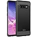JETech Slim Fit Case Compatible with Samsung Galaxy S10 Plus S10+, Thin Phone Cover with Shock-Absorption and Carbon Fiber Design (Black)