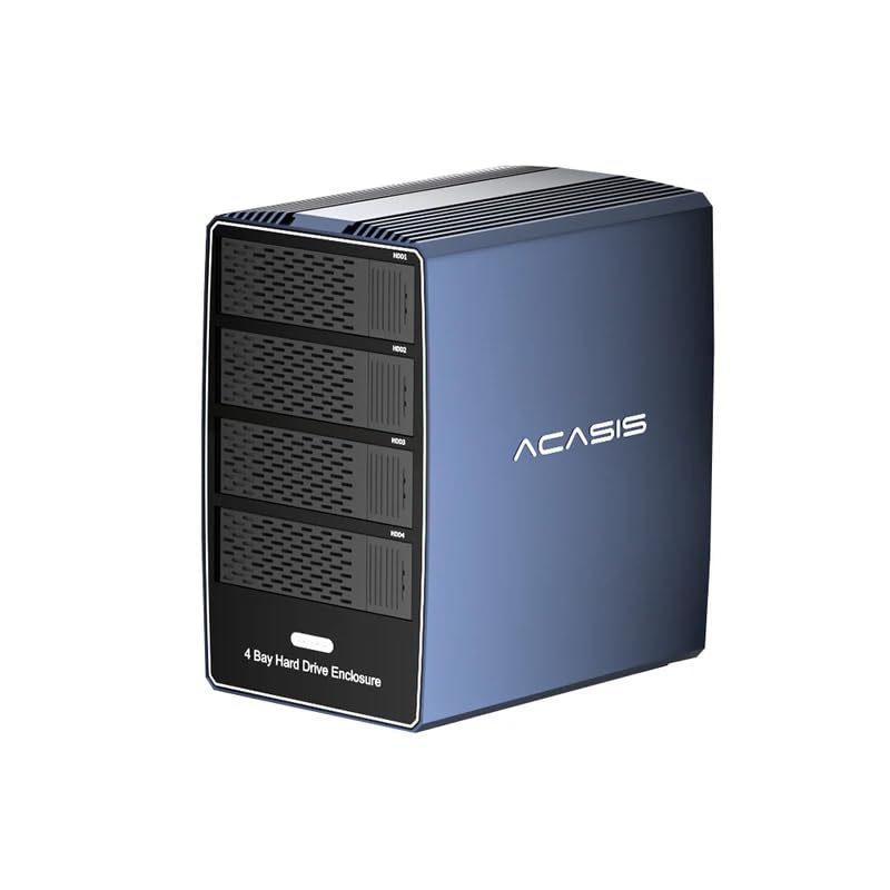 ACASIS 4-Bay SATA/SAS to USB 3.0 Hard Drive Docking Station with 12V/8A Power Adapter for 2.5 & 3.5 inch SATA & SAS HDD/SSD, Support 4x18TB Upto 72TB-image-0