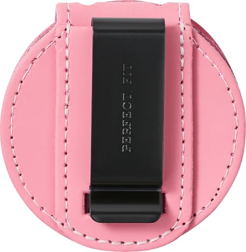 Image of Perfect Fit PF33 Seven Point Star Badge Holder, Pink Leather Belt Clip Badge Wallet with Chain Pocket, Fits Blackinton B447 and Compatible Seven Point Star Badges for Duty Carry, Made in USA
