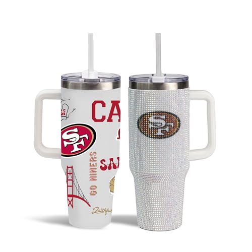 Image of The Memory Company Officially Licensed 2-Pack Game Day Tumblers Team Spirit /Bling, San Francisco 49ers