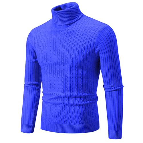 Mens Slim Fit Turtleneck Sweaters Casual Twist Patterned Soft Rib Knitted Thermal for Layering and Everyday Wear