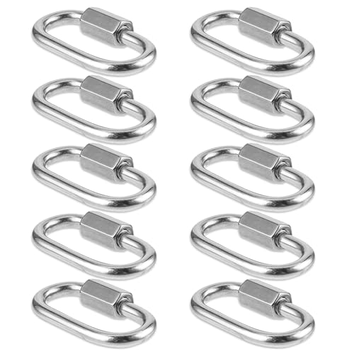 Mabor 10Pcs Small Carabiner Clips 304 Stainless Steel Heavy Duty Carabiners M3.5 Locking Carabiners Quick Chain Link Key Ring Clips with Screw for Camping Hiking Swing Hammock Mabor 10Pcs Small Carabiner Clips 304 Stainless Steel Heavy Duty Carabiners M3.5 Locking Carabiners Quick Chain Link Key Ring Clips with Screw for Camping Hiking Swing Hammock