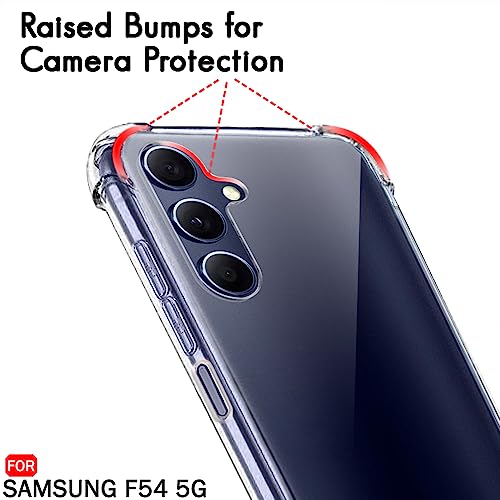 Image of TheGiftKart Shockproof Hybrid Crystal Clear Samsung Galaxy F54 5G Back Cover Case | 360 Degree Protection | Transparent Hard Back Cover Case for Samsung Galaxy F54 5G (PC & TPU, Transparent Bumper)