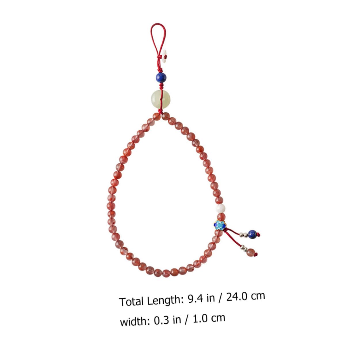 Angoily catena di telefonia mobile cinturino da polso per telefono cordino da polso chiave tracolla per cellulari tracolla per telefono corda da polso per telefono Onice meridionale rosso