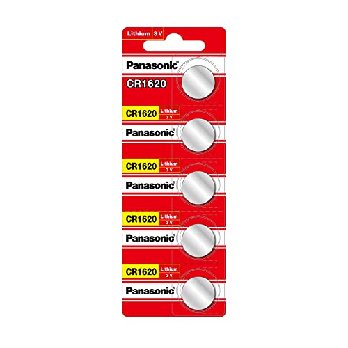 Pilha CR1620 3V Panasonic Bateria Moeda 5 unidades