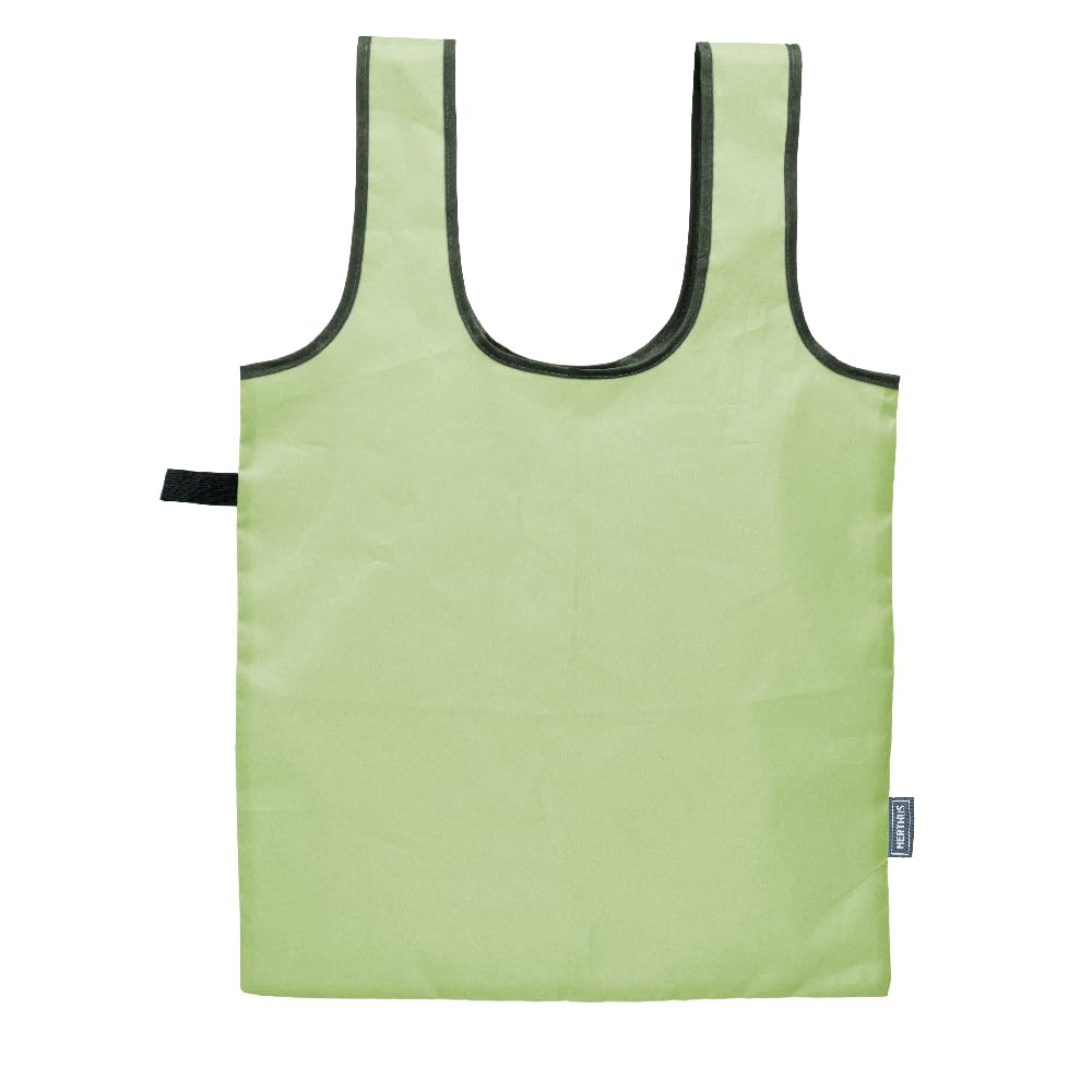 NERTHUS FIH 1314 Foldable Shopping Bag with Elastic Closure: Practical, Eco-Friendly and Ready to Go, Green, Reusable Bag