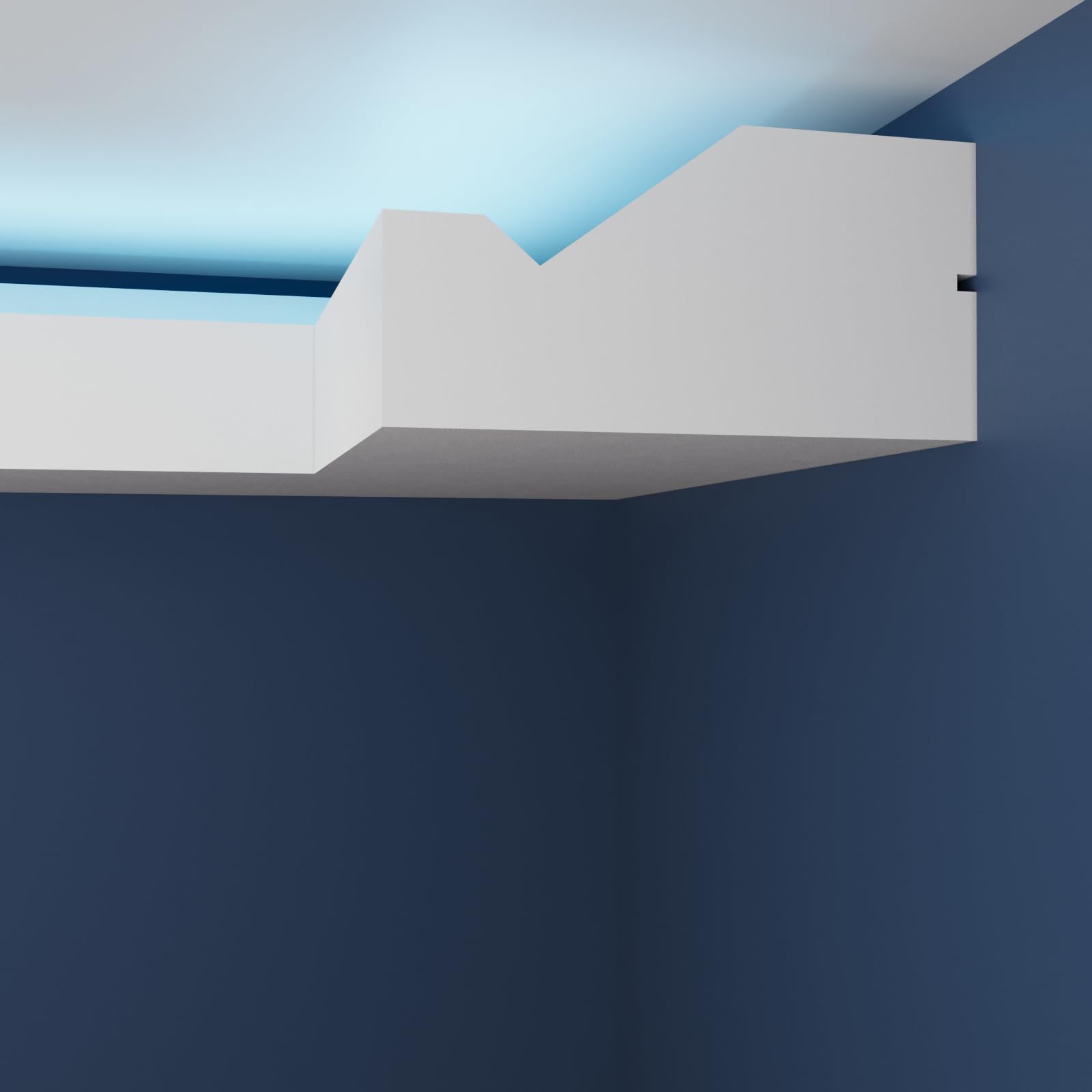 WOLDECOR Premium LED Coving Cornice – Lightweight XPS Ceiling Moulding Trim, Easy to Install Decorative Polystyrene Coving for Walls and Ceilings with LED Lighting (WLU30, 6 Meters) — image 1