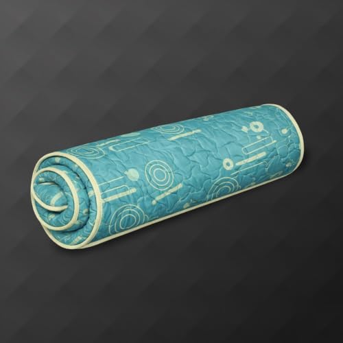 Image of Premium PU Memory Foam Rolling Foldable Mattress for Floor | Folding /Travel /Yoga /Outdoor /Camping /Portable Mat, Single Size Soft Slim Gadda Roll-Up Guest Bed | 1 Inch, Green 72x30 inches