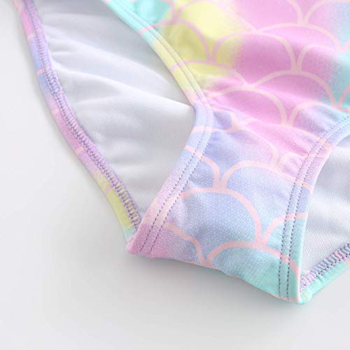 Image of Girls One Piece Swimsuits Hawaiian Ruffle Swimwear Beach Bathing Suit for Summer Vacation