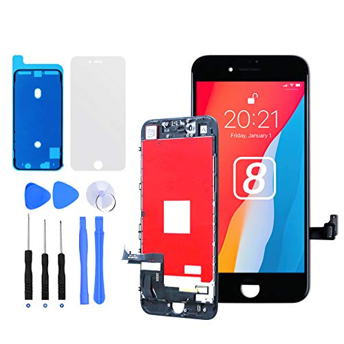 E-SUNG Trade for iPhone 8 Screen Replacement Black LCD Display Digitizer Screen 3D Touch Screen for iPhone 8 Assembly with Full Repair Tools Kits