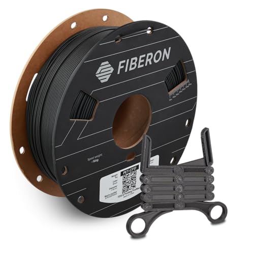Image of Polymaker Fiberon PET-CF17 3D Printing Filament Black 1.75mm 1kg, Excellent Stable Stiffness - Fiberon Carbon Fiber Reinforced PET 3D Printer Filament, Ideal for Jigs and Fixtures