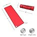 Foam Sleep Pad - 0.50in Thick Non-Slip, Lightweight, Waterproof Camping Mat with Carry Handle for Cots, Hiking or Sleepovers by Wakeman Outdoors (Red)
