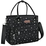 MIYCOO Lunch Bag Lunch Box Women - Leakproof Insulated Lunch Cooler Bag for Women - Large Lunch Tote Bags Adults, Black Starry Sky